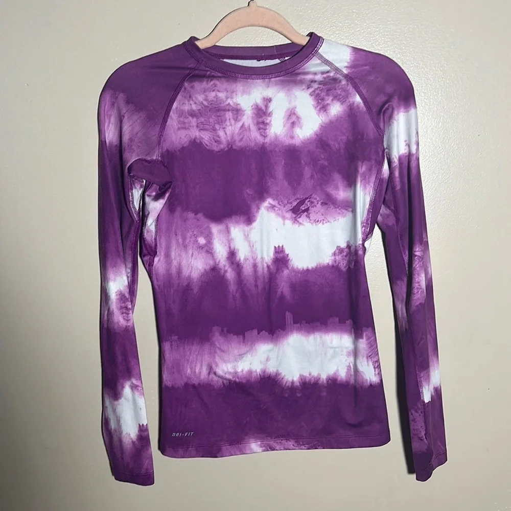 Nike Pro Combat Tie Dye Long Sleeved‎ Compression Top | XS